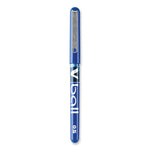 VBall Liquid Ink Roller Ball Pen, Stick, Extra-Fine 0.5 mm, Blue Ink, Blue/Clear Barrel, Dozen