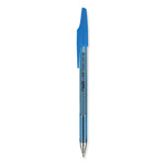 Better Ballpoint Pen, Stick, Fine 0.7 mm, Blue Ink, Translucent Blue Barrel, Dozen