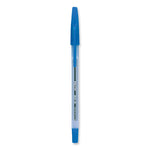 Better Ballpoint Pen, Stick, Fine 0.7 mm, Blue Ink, Translucent Blue Barrel, Dozen