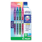 B2P Bottle-2-Pen Recycled Gel Pen, Retractable, Fine 0.7 mm, Assorted Ink and Barrel Colors, 4/Pack