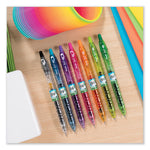 B2P Bottle-2-Pen Recycled Gel Pen, Retractable, Fine 0.7 mm, Assorted Ink and Barrel Colors, 5/Pack