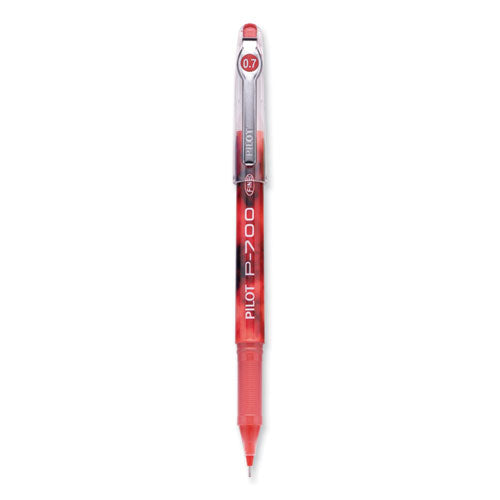 Precise P-700 Gel Pen, Stick, Fine 0.7 mm, Red Ink, Red Barrel, Dozen