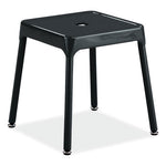 Steel Guest Stool, Backless, Supports Up to 275 lb, 15" to 15.5" Seat Height, Black Seat/Base, Ships in 1-3 Business Days