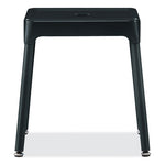 Steel Guest Stool, Backless, Supports Up to 275 lb, 15" to 15.5" Seat Height, Black Seat/Base, Ships in 1-3 Business Days