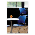 Reve GuestBistro Chair with Sled Base, Supports Up to 250 lb, 18" Seat Height, Blue Seat/Back, Silver Base, 2/Carton