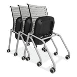 Thesis Training Chair with Static Back, Supports Up to 250 lb, 18" Seat Height, Black Seat, Gray Back, Gray Base, 2/Carton