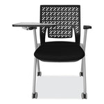 Thesis Training Chair with Flex Back and Tablet, Support Up to 250 lb, 18" Seat Height, Black Seat, Gray Base, 2/Carton