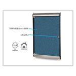 Silhouette 1 Door Enclosed Ebony Vinyl Bulletin Board w/Satin/Black Aluminum Frame, 27.75x42.13, Ships in 7-10 Business Days