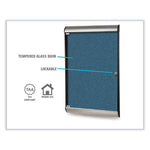 Silhouette 1 Door Enclosed Ivory Vinyl Bulletin Board w/Satin/Black Aluminum Frame, 27.75x42.13, Ships in 7-10 Business Days