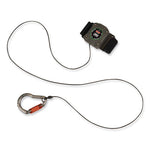 Squids 3002 Retractable Lanyard w/Carabiner+Belt-Loop Anchor, 2 lb Max Work Cap, 6" to 48", Gray, Ships in 1-3 Business Days