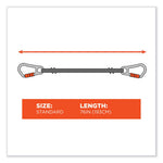 Squids 3149 Tool Lanyard with XL + Swivel Carabiners, 80 lb Max Work Capacity, 76", Orange/Black, Ships in 1-3 Business Days