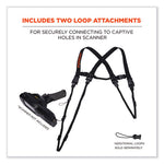 Squids 3132 Barcode Scanner Lanyard Harness, X-Large: 23" Arm Strap, 46" Lanyard Strap, Black, Ships in 1-3 Business Days