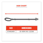 Squids 3155 Elastic Lanyard with Clamp, 2 lb Max Working Capacity, 18" to 48" Long, Lime, Ships in 1-3 Business Days