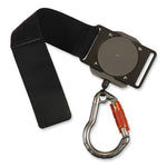 Squids 3002 Retractable Lanyard w/Carabiner+Belt-Loop Anchor, 2 lb Max Work Cap, 6" to 48", Gray, Ships in 1-3 Business Days