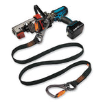 Squids 3139 Tool Lanyard w/2 Locking Swivel Carabiners, 40lb Max Work Capacity, 76", Black/Orange, Ships in 1-3 Business Days