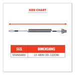 Squids 3158 Coiled Lanyard with Clamp, 2 lb Max Working Capacity, 12" to 48" Long, Black, Ships in 1-3 Business Days