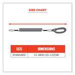 Squids 3157 Coiled Lanyard with Buckle, 2 lb Max Working Capacity, 12" to 48" Long, Lime, Ships in 1-3 Business Days