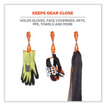 Squids 3420 Dual Clip Swivel Glove Clip Holder, 1 x 0.6 x 5.5, Acetal Copolymer, Orange , Ships in 1-3 Business Days