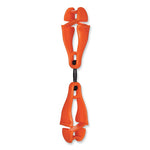 Squids 3420 Dual Clip Swivel Glove Clip Holder, 1 x 0.6 x 5.5, Acetal Copolymer, Orange , Ships in 1-3 Business Days