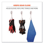 Squids 3400 Dual Clip Glove Clip Holder, 1 x 1 x 6.5, Acetal Copolymer, Granite, Ships in 1-3 Business Days