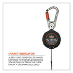 Squids 3011 Retractable Lanyard w/Tool+Swivel Anchor Carabiners, 8 lb Max Work Cap, 48", Black, Ships in 1-3 Business Days