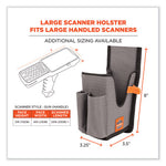 Squids 5540 Handheld Barcode Scanner Holster with Belt Loop, Large, 2.75x3.5x8, Polyester, Gray, Ships in 1-3 Business Days