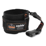 Squids 3116 Pull-On Wrist Lanyard with Buckle, 3 lb Max Working Capacity, 7.5" Long, Black, Ships in 1-3 Business Days