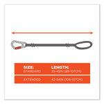 Squids 3100 Lanyard w/Aluminum Carabiner + Cinch-Loop, 10 lb Max Work Capacity, 42" to 54", Black, Ships in 1-3 Business Days