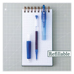 Precise Gel BeGreen Gel Pen, Retractable, Fine 0.7 mm, Blue Ink, Translucent Blue Barrel, Dozen