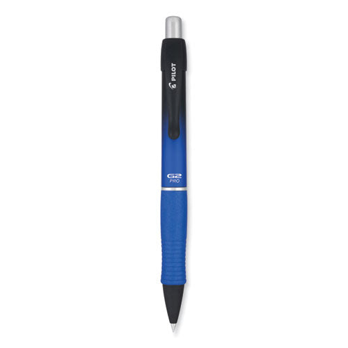 G2 Pro Gel Pen, Retractable, Fine 0.7 mm, Black Ink, Blue Barrel