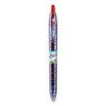 B2P Bottle-2-Pen Recycled Gel Pen, Retractable, Fine 0.7 mm, Red Ink, Translucent Blue Barrel