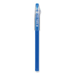 FriXion ColorSticks Erasable Gel Pen, Clipless Stick, Fine 0.7 mm, Blue Ink, Blue Barrel, Dozen