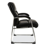 Alera Hildred Series Guest Chair, 25" x 28.94" x 37.8", Black Seat, Black Back, Chrome Base