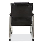 Alera Hildred Series Guest Chair, 25" x 28.94" x 37.8", Black Seat, Black Back, Chrome Base