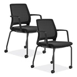 Medina Guest Chair, Supports Up to 275 lb, 18" Seat Height, Black Seat/Back/Base