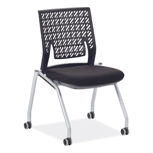Thesis Training Chair with Flex Back, Supports Up to 250 lb, 18" Seat Height, Black Seat, Gray Base, 2/Carton