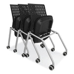 Thesis Training Chair with Flex Back, Supports Up to 250 lb, 18" Seat Height, Black Seat, Gray Base, 2/Carton