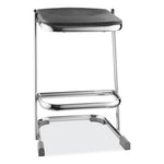 6600 Series Elephant Z-Stool, Backless, Supports Up to 500 lb, 24" Seat Height, Black Seat, Chrome Frame