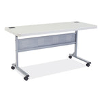 Flip-N-Store Training Table, Rectangular, 24 x 60 x 29.5, Speckled Gray