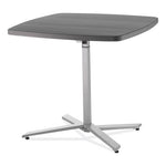 Cafe Time Adjustable-Height Table, Square, 36w x 36d x 30 to 42h, Charcoal Slate, Ships in 1-3 Business Days