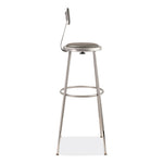 6400 Series Height Adjustable Heavy Duty Padded Stool with Backrest, Supports 300 Up to lb, 32" to 39" Seat Height, Gray