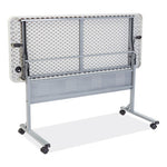 Flip-N-Store Training Table, Rectangular, 24 x 60 x 29.5, Speckled Gray