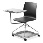 CoGo Mobile Tablet Chair, Supports Up to 440 lb, 18.75" Seat Height, Black Seat, Black Back, Chrome Frame