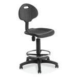6700 Series Polyurethane Adj Height Task Chair, Supports 300 lb, 22" to 32" Seat Height, Black Seat, Black Back, Black Base