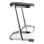 6600 Series Elephant Z-Stool, Backless, Supports Up to 500 lb, 22" Seat Height, Black Seat, Chrome Frame