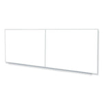 Non-Magnetic Whiteboard with Aluminum Frame, 144.63 x 48.47, White Surface, Satin Aluminum Frame, Ships in 7-10 Business Days