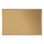 Natural Cork Bulletin Board with Frame, 144.5 x 48.5, Tan Surface, Oak Frame, Ships in 7-10 Business Days