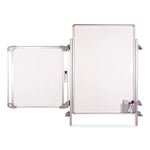 Nexus Easel Whiteboard, 32 x 76.13, White Surface, Satin Aluminum Frame, Ships in 7-10 Business Days