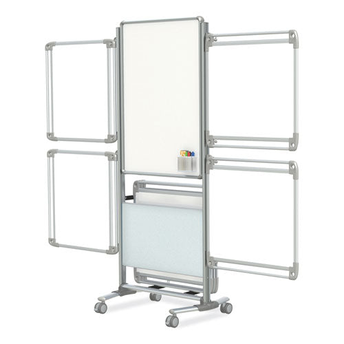 Nexus Easel Whiteboard, 32 x 76.13, White Surface, Satin Aluminum Frame, Ships in 7-10 Business Days