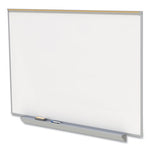 Proma Magnetic Porcelain Projection Whiteboard w/Satin Aluminum Frame, 72.5 x 48.5, White Surface,Ships in 7-10 Business Days